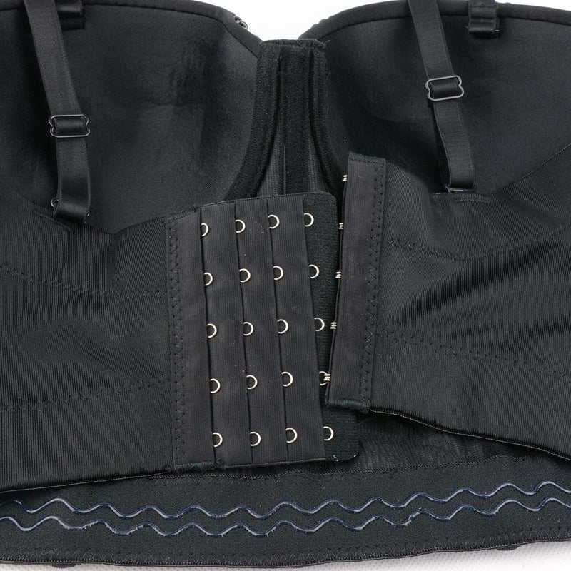 ELLACCI Sexy Pearls Beaded Bustier Corset Crop Top Club Party Cage Bra Black Large - Image 5